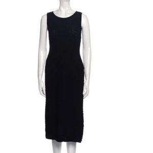 ST. JOHN Scoop Neck Midi Length Dress